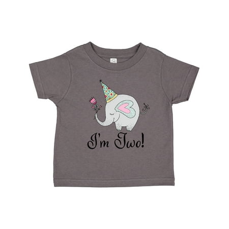 

Inktastic 2nd Birthday Elephant 2 Year Old Girl Gift Toddler Toddler Girl T-Shirt