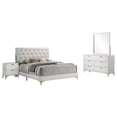 thumbnail image 3 of Coaster Kendall 4-Piece Eastern King Bedroom Set, White, 3 of 15