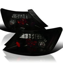 Spec-D Tuning Black Smoke Tail Lights Compatible with 2006-2011 Honda Civic Coupe 2 Door, Left   Right Pair Assembly