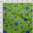 thumbnail image 3 of oneOone Viscose Jersey Green Fabric Leaves & Clover Sewing Material Print Fabric By The Yard 60 Inch Wide, 3 of 7