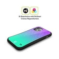 thumbnail image 2 of Head Case Designs Neon Rain Ombre Purple Aqua Hybrid Case Compatible with Apple iPhone 13 Pro Max, 2 of 7