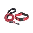 thumbnail image 2 of FastXmas Extended Reflective Dog Leash & Collar Set - 59" Long Lead & Adjustable Neck 11"-15.5" for Small Dogs Outdoor Walking,Red, 2 of 9