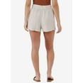 thumbnail image 3 of Time and Tru Women's Linen Blend Pull On Shorts, 3.5" Inseam, Sizes XS-XXXL, 3 of 5
