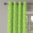 thumbnail image 2 of Ambesonne Irish Grommet Curtain, Trifolium Wavy Lines, 50" x 96", Lime Green White, 2 of 6