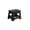 Black, variant on Color Block Folding Step Stool,9in, Sturdy Non Slip Plastic Structure, Compact Portable Design, Multifunctional Collapsible Stool for Indoor Living