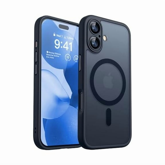 ZHU997 Magnetic for iPhone 17 Case, Upgraded [Full Camera Protection] [Compatible with Magsafe] [Translucent Matte] Shockproof Protective Phone Case for iPhone 17 - Black