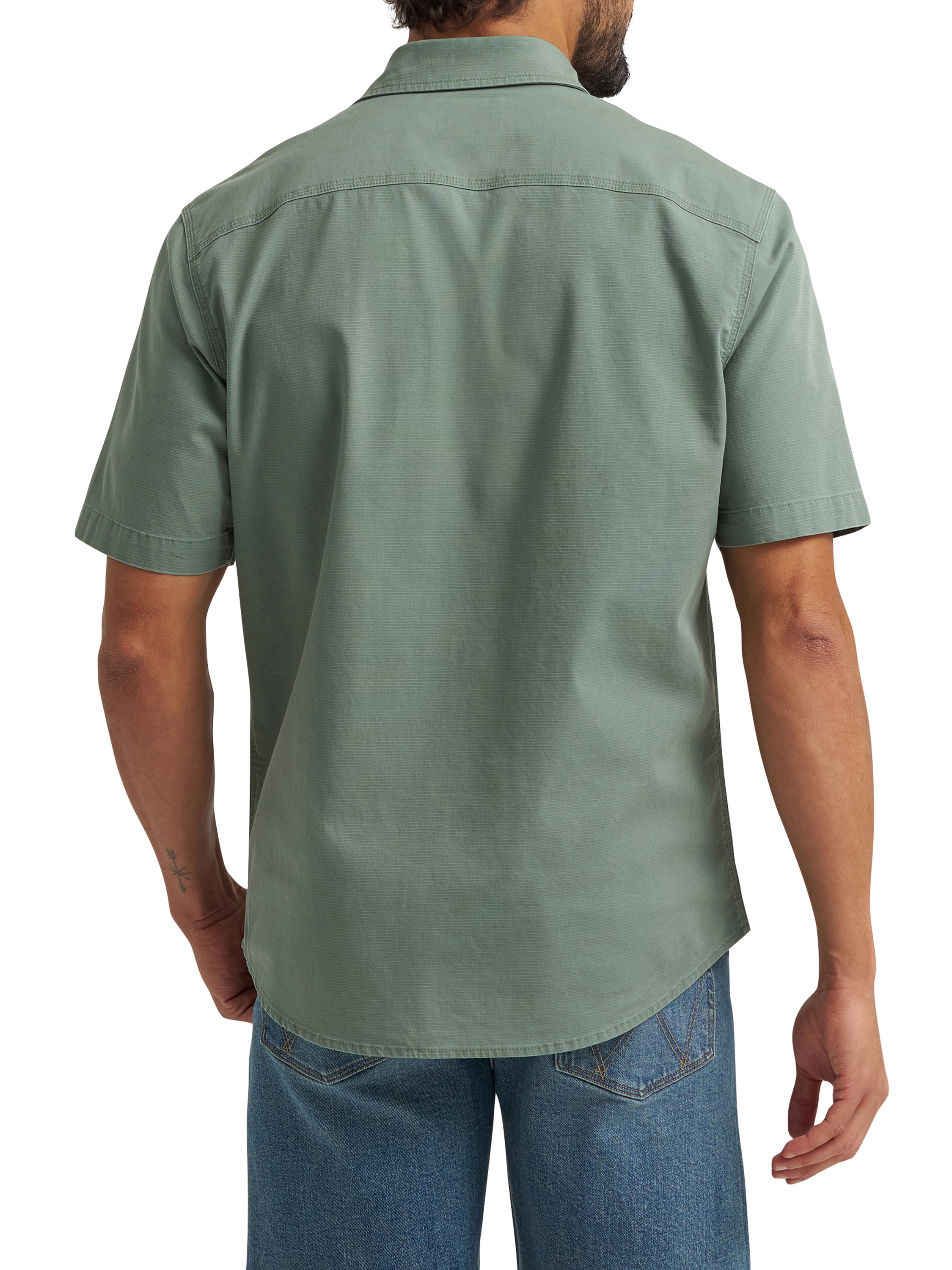 Wrangler® Men's Short Sleeve Micro Ripstop Shirt