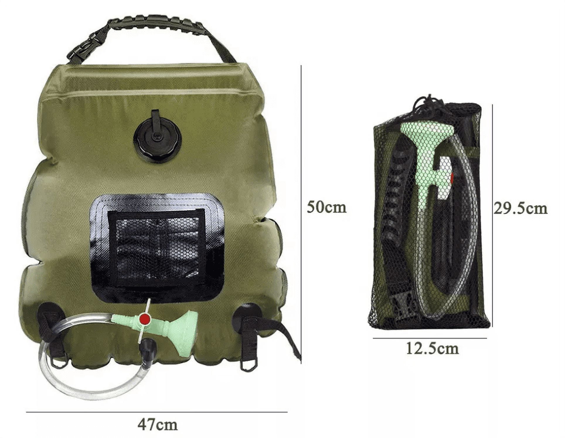 RadBizz Portable Outdoor Camping Shower - 5 Gallon/20 Liter Camp Solar Shower Bag