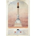 thumbnail image 2 of Postolle, Victor 11x14 White Modern Wood Framed Museum Art Print Titled - Column of Navarin, 2 of 4