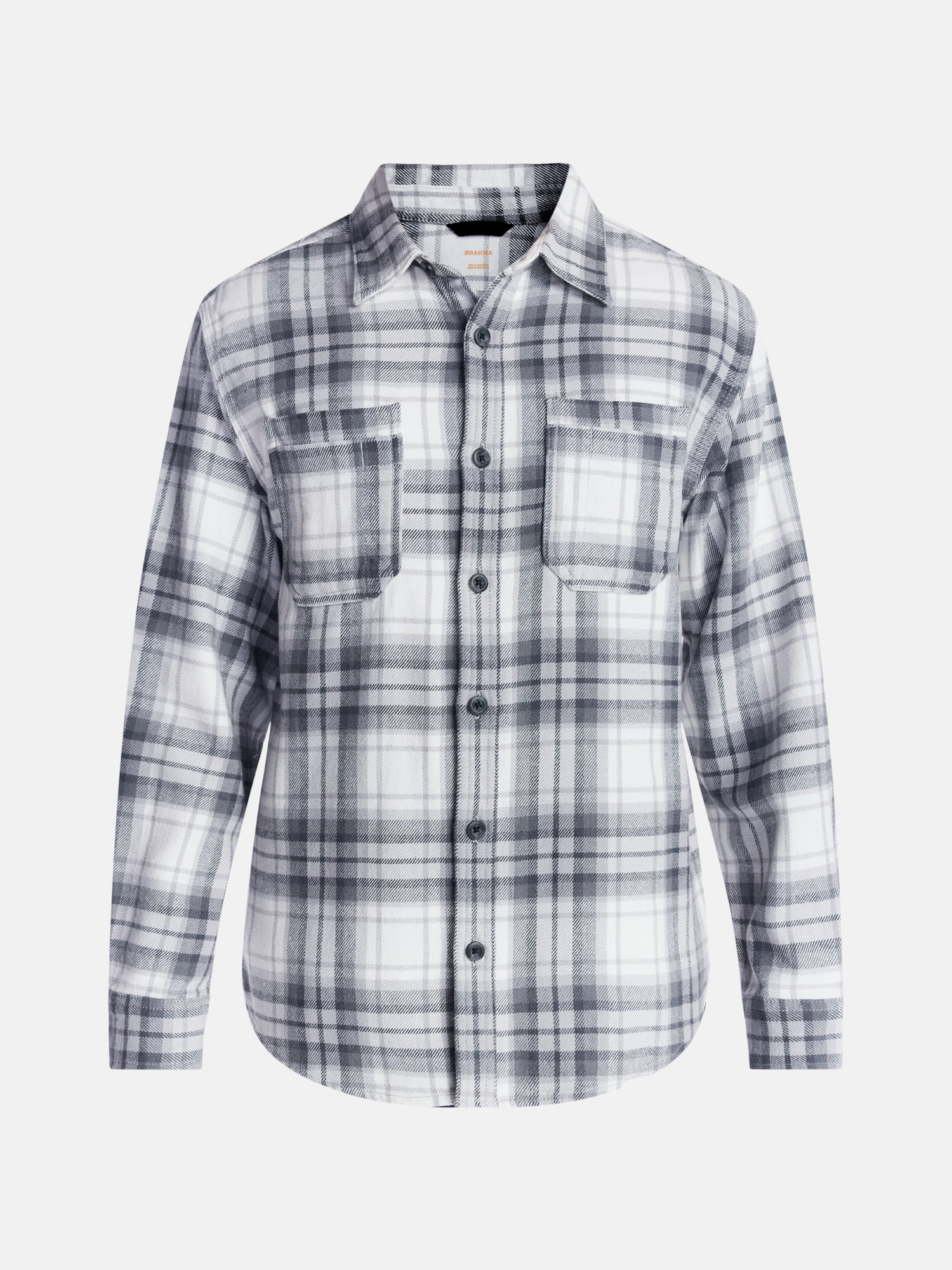 Brahma Men's Work Flannel Shirt with Long Sleeves, Sizes S-3XL
