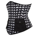 thumbnail image 2 of Grebrafan Corset Medieval Brocade Underbust Plus Pirate Top Black 5XL, 2 of 5