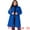 Royal Blue, variant on DARING DIVA Women's Plus Size Long Sleeve Utility Overcoat 4X Dark Red