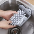 thumbnail image 3 of MesaSe Standing Bottle Cleaning Brush with Suction Base, Automotive Glass Double Sided Bristle Brush for Bar Kitchen Sink Washing Cleaning Tool, 3 of 5