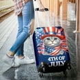 thumbnail image 3 of Patriotic Scottish Fold Celebrates 4th of July Travel Luggage Cover Cat Lover Kitten Owner Gifts Suitcase Dust Protective Decor - 02009, 3 of 5