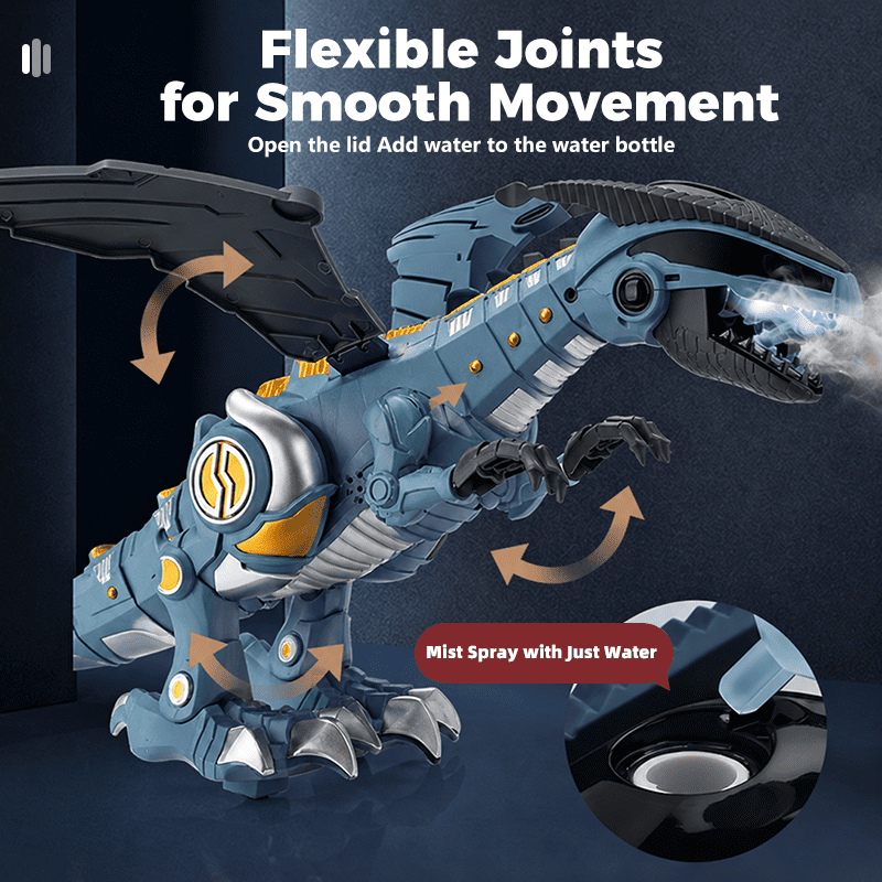 HNZENBW Dinosaur Robot Toy,Electric T-Rex with Walking,Spray Feature,Dinosaur Egg ,LED Lights & Realistic Roar,Gift for Boys Girls