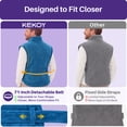 thumbnail image 3 of KEKOY Extra Large Heating Pad for Back and Shoulder Relief, Electric Heat Pad 24"x37", 4 Heat Settings, Auto Shut-off & Machine Washable, Christmas Gifts, Blue, 3 of 13