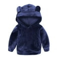 thumbnail image 5 of BONIXOOM Kid Toddler Girl Clothes Children'S Clothing Clearance Long Sleeve Round Neckline Buckle Christmas Set Navy 4-5 Years, 5 of 9
