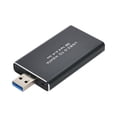 thumbnail image 1 of HUGFEGWE USB 3.0 to mSATA SSD Hard Disk Box Mini PCI-E 1.8" mSATA 52Pin Enclosure Adapter CJ25311-4775, 1 of 8