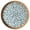 Light Blue, variant on Round Rattan Tray With Mother Of Inlay  Decorative Wicker Serving Wooden Base Woven Basket Trays For Bread Fruits Coffee Checkered