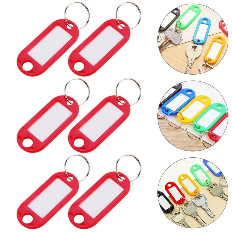 Key Identifiers Tags 50pcs Key Tags with Ring Plastic Portable Key