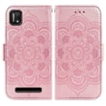 thumbnail image 6 of Asuwish Compatible with Cloud Mobile Stratus C7 Wallet Phone Case and Tempered Glass Screen Protector Flip Credit Card Holder Stand Wrist Strap Mandala Flower Cell Cover for C_7 C 7 Women Men Pink, 6 of 8