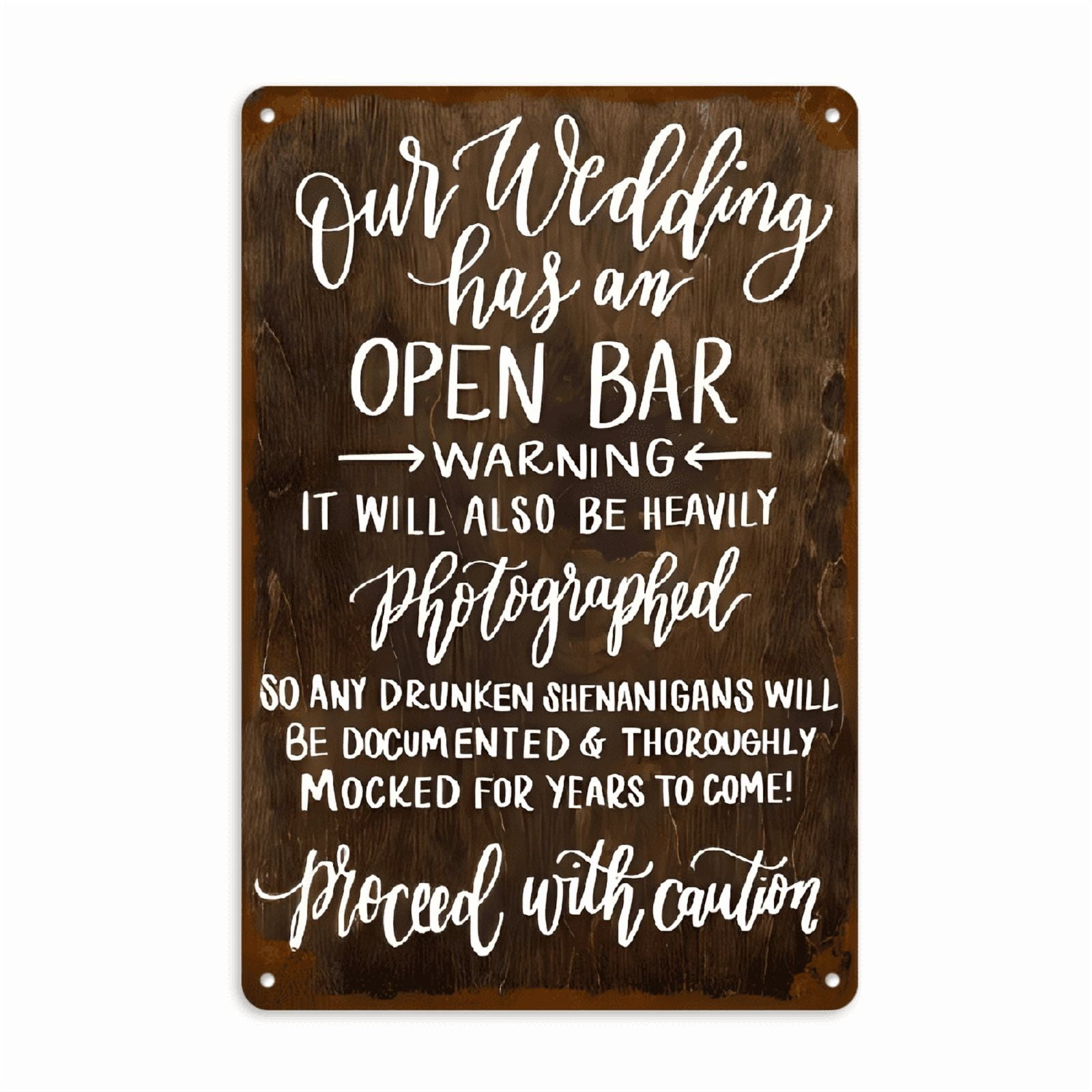 Rustic Wooden Open Bar Sign - 8x12 Inch Wedding & Home Decor For Kitchen Or Pub - View #5