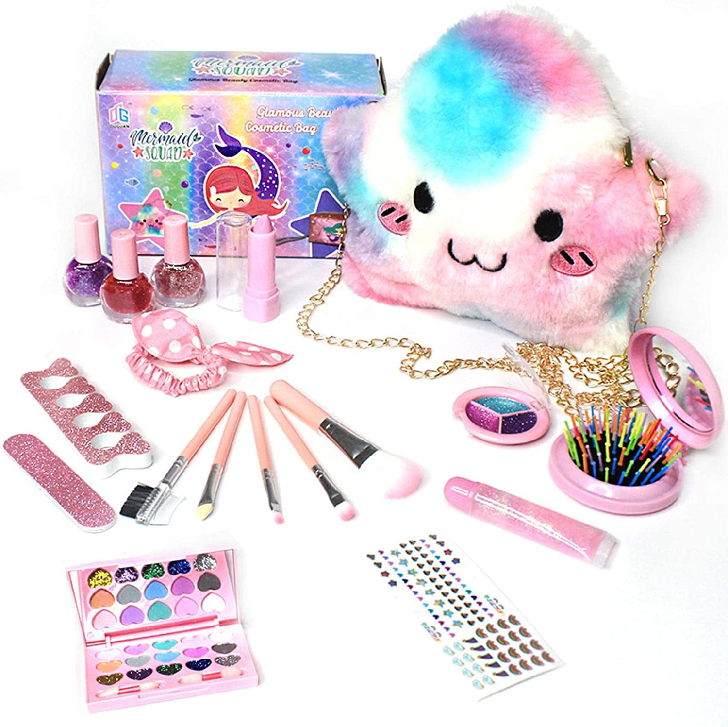 Kids Real Play Mermaid Makeup Kit Washable Details about   Sendida Kids Girls Makeup Toys Kit 