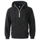 thumbnail image 3 of pstuiky manga larga para hombre, Sudadera con capucha de terciopelo para hombre, con cremallera de un cuarto de pie, manga larga, color liso, informal, para hombre Tops casuales para hombres l, 3 of 8