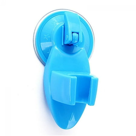 

Portable New Home Hot Bathroom Vacuum Shower Head Holder Suction Up Wall Mount BLUE