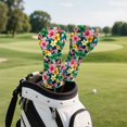 thumbnail image 3 of Yuyamidu Tropical Hibiscus Golf Head Cover for Golf Head Club Palm Leaves Golf Club Head Cover for Driver/Fairway/Hybird Club Protection, PU Leather, 3 of 7