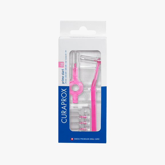 Curaprox CPS 08 Prime Start Interdental Brushes – Ultra-Fine Cleaning for Tight Spacesk, 5 pcs
