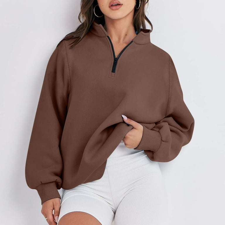 Zkozptok Sweatshirts Hoodies for Women Solid Lounge Casual Color