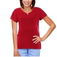 thumbnail image 6 of Scrub Tops V-Neck Tops with Pockets Easy Care Uniforms Red Scrub Tops for Women Easy Care Womens Scrubs, 6 of 8