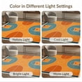 thumbnail image 7 of ODIKA 8'x10' Washable Area Rug Round Basketball Blanket Retro Stripe Frame Arc Motif Football for King Size Bedroom Under Bed, Master Suite, Non-Shedding, Easy Care, 7 of 7