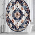 thumbnail image 2 of Ethnic Style Shower Curtain for Bathroom, Waterproof Cloth Fabric Bathroom Accessories Set with 12 Rust Proof Plastic Hooks, 54"x78", 2 of 9