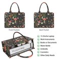 thumbnail image 2 of Large Capacity Tote Bag,Colorful Mushroom Leaf Black Pattern Handbag Fashion Luxury Tote Bag,15.7"x13"x 5.1" Inches,Laptop Compatible, 2 of 6