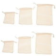 thumbnail image 4 of Tineasur 6Pcs Cotton Drawstring Storage Bags for Fruit and Vegetables Beige, 4 of 8
