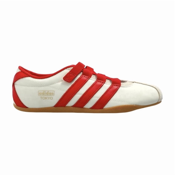 Tenis Zapatilla Deportiva Adidas Originals Tokyo MJ color blanco con franjas rojas
