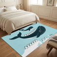 thumbnail image 4 of Area Rugs 3'x5', Coastal Whale Penguin Carpet Runner Indoor Outdoor Rugs Home Decor Aesthetic, Ocean Nautical Marine Lifes Non Slip Mats Washable Accent Rug for Living Room Bedroom, 4 of 8