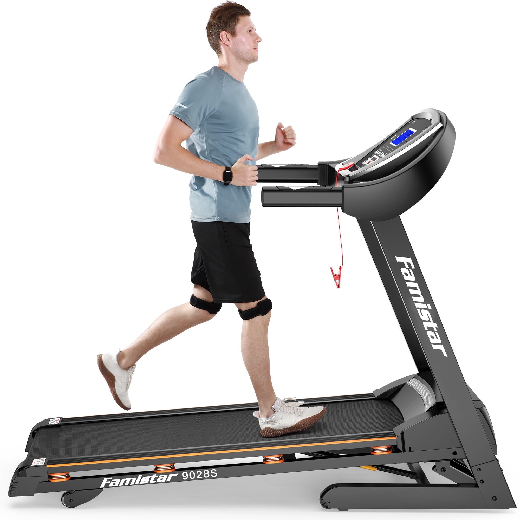 Motorized Running Jogging Machine w/Rolling Details about   Portable Electric Folding Treadmill 