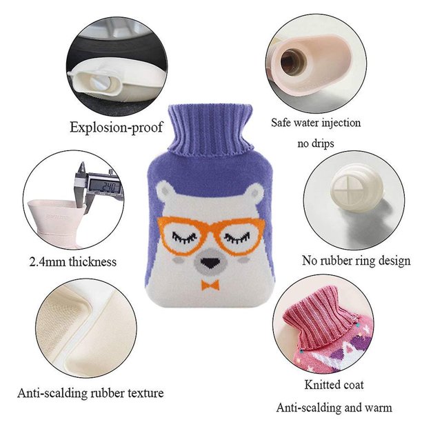 Water Bottle, Hot Water Bottle With Cover, Hot Water Bottle, Animal Hot