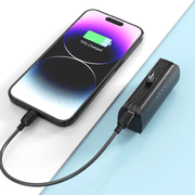 onn 5000mAh USB-C Compact Portable Battery, Black