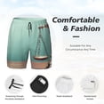 thumbnail image 3 of Fuzoiu Vintage Brass Balance Scale Print Men's Swim Shorts,Quick-Dry Double-Layer Swim Trunks,Board Trunks,Beach Shorts Swimwear Bathing Suits-3X-Large, 3 of 6