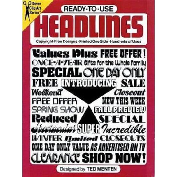 Pre-Owned Ready-to-Use Headlines (Paperback) 0486234541 9780486234540