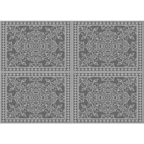Ahgly Company Indoor Rectangle Patterned Carbon Gray Area Rugs, 2' x 4'