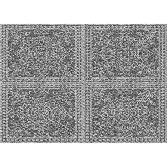 Ahgly Tapis Rectangulaire Lavable en Machine Intérieur Transitionnel Gris Carbone, 7 Pieds x 9 Pieds