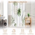 thumbnail image 3 of Monstera Stall Shower Curtain, Green Plant Leaves Botanical Small Dorm Bathroom Curtain, Tropical Plant Narrow Shower Curtain for Bathroom Set with 6 Hooks, 36Wx72L, 3 of 6