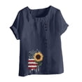 thumbnail image 4 of GERsome Women's Crewneck Short Sleeve American Flag T-shirts 4th of July Patriotic Tops, Sizes M-5XL, 4 of 4