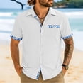 thumbnail image 2 of Vetsdori Fashion Shirts for Men Short Sleeve Summer Button up Casual Pocket Collar Outdoor Mens T-Shirts Graphic, 2 of 7