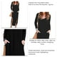 thumbnail image 4 of Vestido de manga larga para mujer, vestido de manga larga con escote en V lateral, vestido de manga larga con abertura lateral, el mejor de su clase, 4 of 5